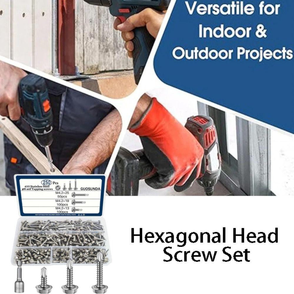 Саморезы с большой круглой головкой M4.2 для листового металла с пазом Строительные