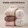 Носки женские толстые теплые носки средней длины с коралловыми краями носки-тапочки меховые носки
