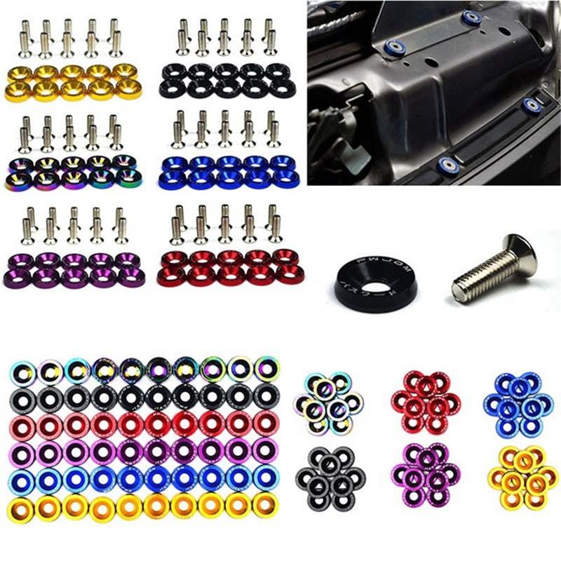 M6 JDM Car Modified Hex Fasteners Fender Washer Bumper Engine Concave Screws Car-styling