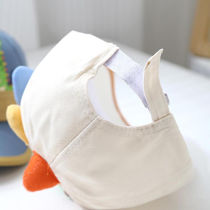 Cute Baby Duck Tongue Caps 1-3 Years Boy Girl Cartoon Dinosaur Cotton Peaked Hats Outdoor Toddler Kids Sunshade Sun Visors