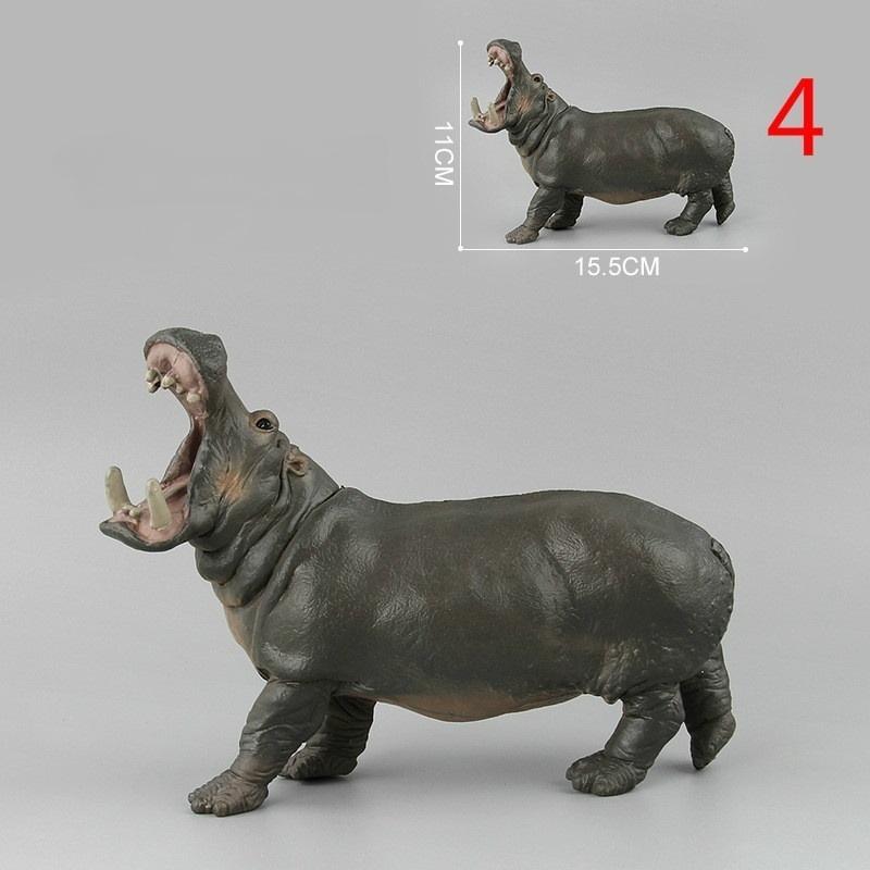 Animal Models Simulation of Wild Animals Toy Models Hippo Models Animal Model Action Figure Educational Toys for Children