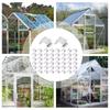 Stainless Steel Greenhouse Glass Clips Rust-resistant Garden Clips Spring Clips  Maintenance