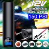 150PSI 12V Cordless Inflatable Handheld Air Pump Car Tyre Inflator LCD Digital Rechargeable Auto Emergency Motorcycle