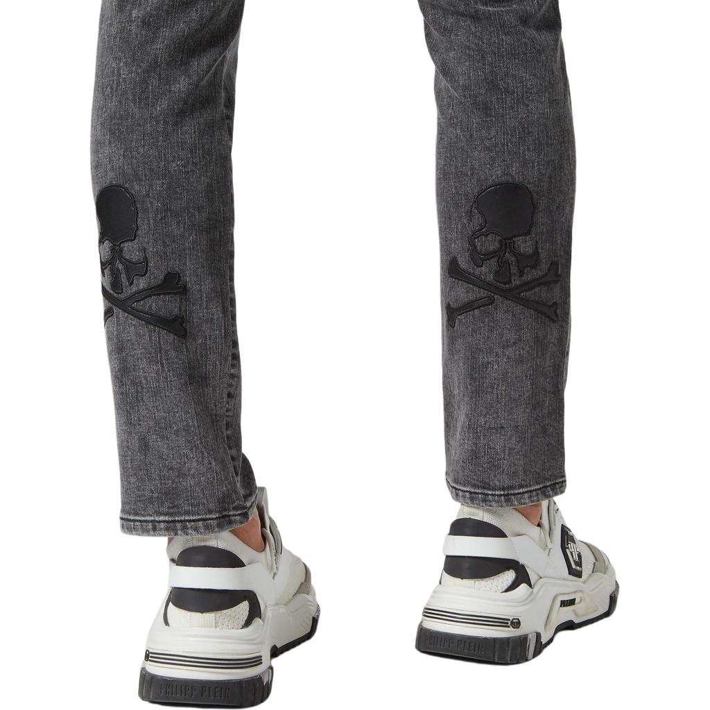 PHILIPP PLEIN Skull Mid rise Skinny Jeans FADC-MDT3848-PDE004N-10GO