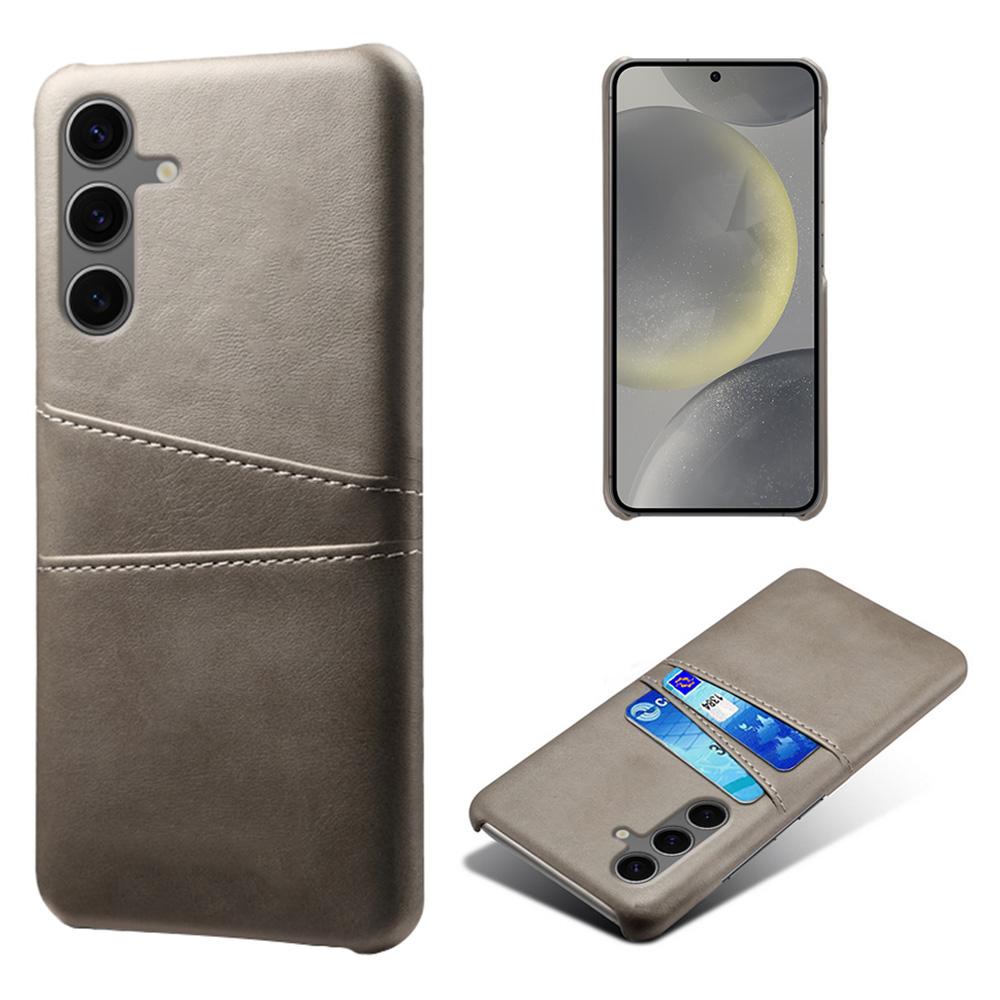 For Samsung Galaxy S24 FE Case Dual Card Slots PU Leather+Hard PC Phone Cover