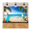 2D plane 1 piece of spacious tropical beach background vibrant Hawaiian luau party decoration