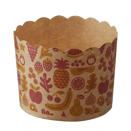 KAI Paper Baking Mold Cup Cake Mold 5 Pieces Scandinavian Fruit Pattern Disposable Confectionery Making Gift Wrapping KAI KITCHEN Made In Japan DL7228