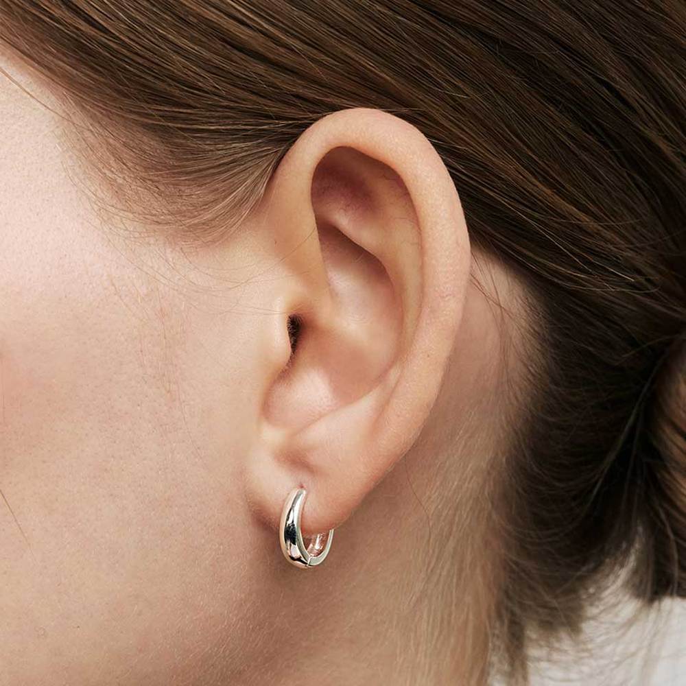 [Hei][Sv925] Egg One-Touch Earring