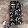 Модный черный кружевной лазерный чехол для телефона Samsung Galaxy A16 A26 A25 A24 A36 A35 A56 A55 A54 S25 FE S24 Ultra S23 Plus S22