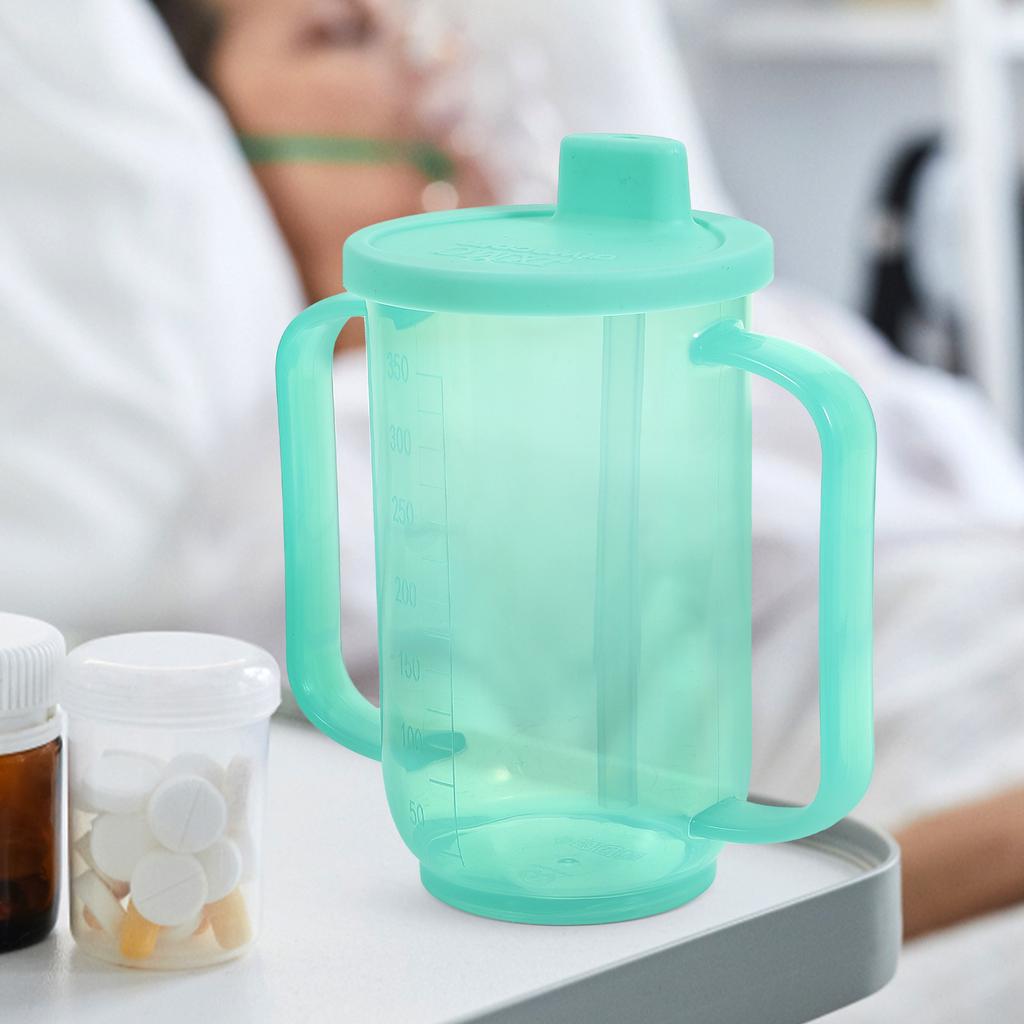 Adult Sippy Cup 2 Handles Plastic Mug Drinking Cup Disabled Elderly Spill Proof Dysphagia Cup Parkinsons Aids Living