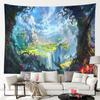 Natural Forest Trees Tapestry Fantasy Star Pendant Room Decoration Landscape Tapestry Bedroom Living Room Decoration
