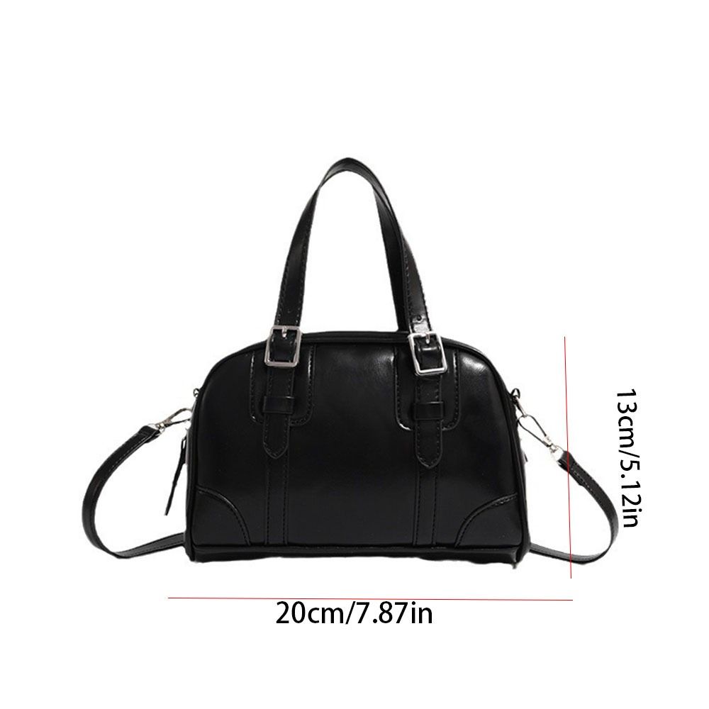 Сумка на плечо Ретро Сумка ручная PU Кожа Boston Bag Элегантная PU Сумка-боулинг Девочки/Женская
