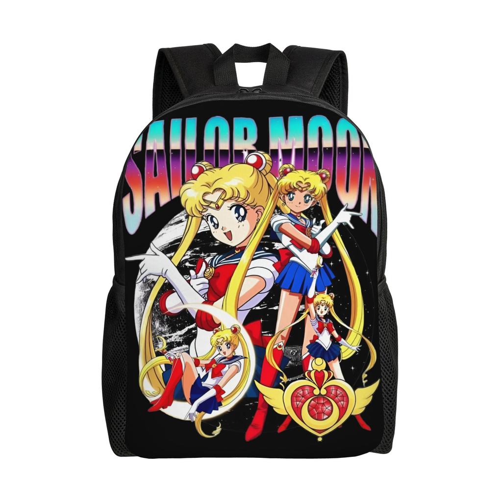 Sailors Anime Moons Рюкзаки для Мужчин Женщин Школьников Студентов Колледжа Сумка для Книг Вмещает 15-дюймовый Ноутбук Цукино Усаги Кино Макото Сумки