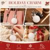 Heart Clasp Fluffy Ball Keychain Soft Plush Bag Charm Stylish Christmas Keychain  Party Favor