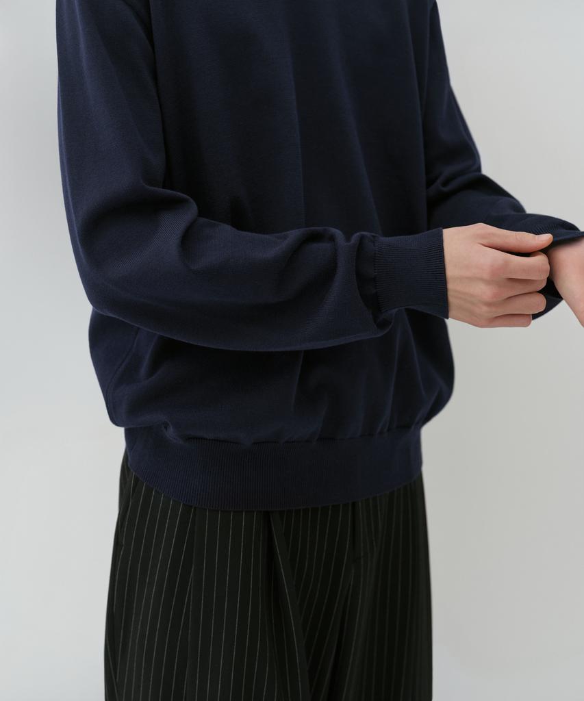 MUSINSA STANDARD Washable Supima Cotton V-Neck Knit [Navy]