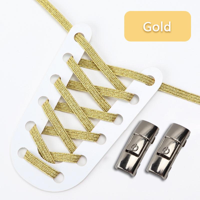 NO.8 Радужные шнурки для кроссовок, новая модернизация, магнитный металлический замок, шнурки без завязок для детей и взрослых, ленивый быстрый шнурок с резиновой лентой, шнурок для обуви