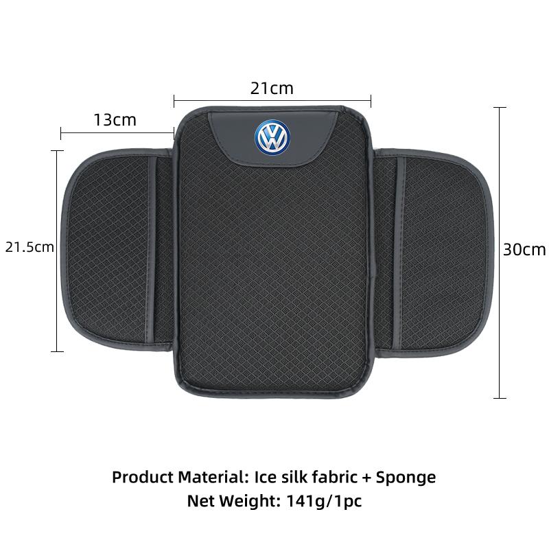 Ice Silk Car Black Armrest Storage Bag with Height Adjustment For VW Scirocco Jetta Beetle Golf Passat GTI Tiguan Sharan TouranLP5