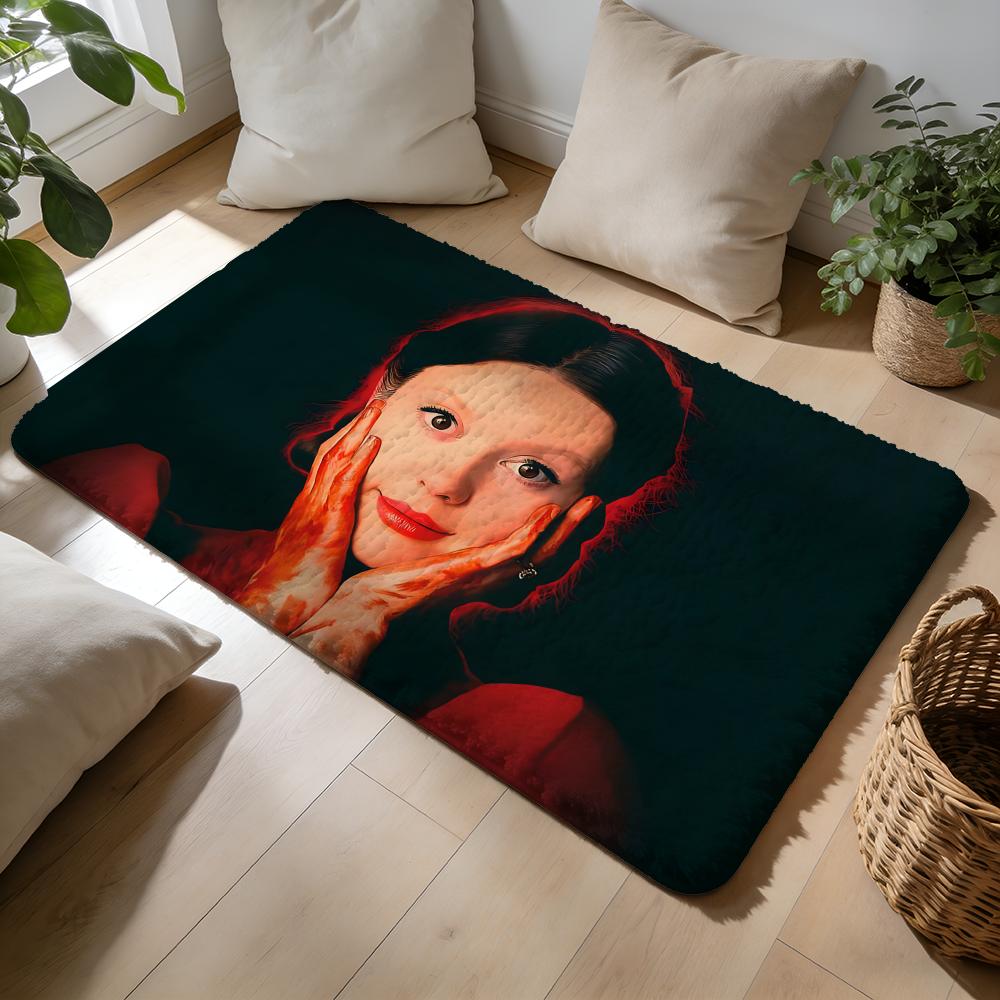Pearl2022 Horror Film Floor Mat Soft Flannel Absorbent Mat Non-Slip Rug Home Bedroom Bathroom