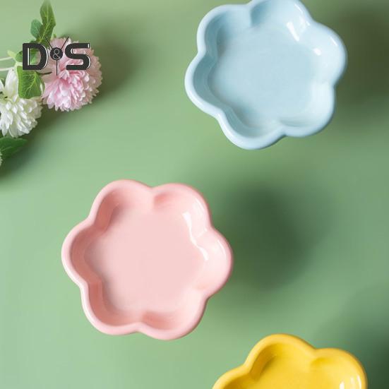 Керамические приподнятые миски для кошек с цветочным дизайном, приподнятая миска для корма и воды для кошек, маленькая миска для кормления кошек и маленьких собак