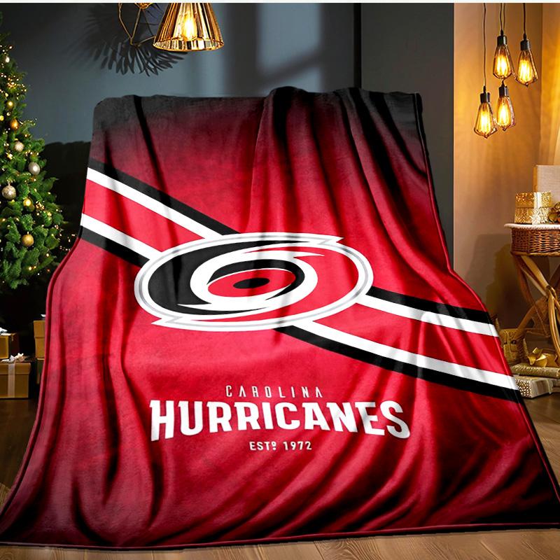 Hurricanes Team Spirit Blanket Flannel Throw for Sofa, Indoor, Camping, Living Room, Office, Chair, And Bed Soft Birthday Gift