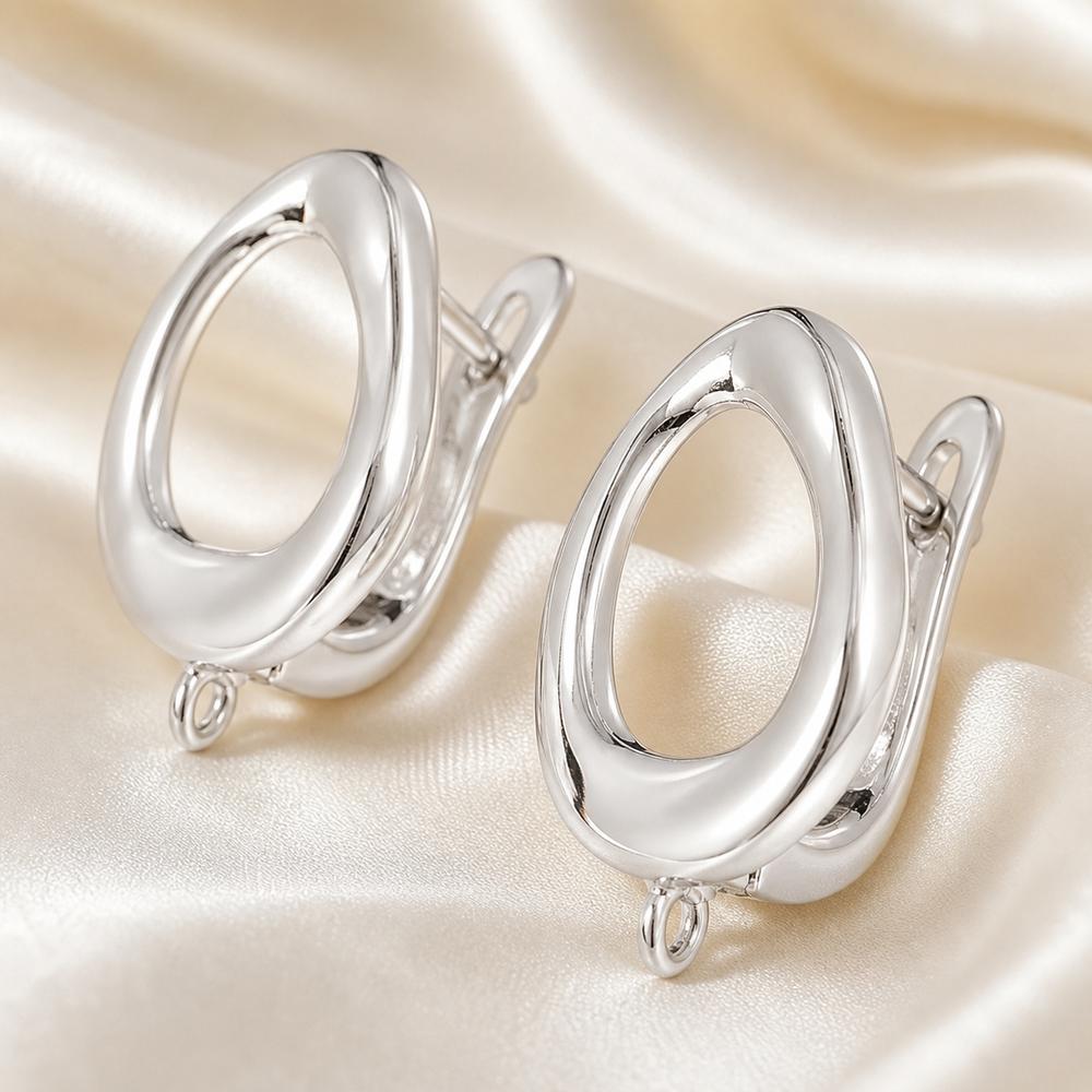 1 Pair Irregular Oval Hoop Earrings Nickel Free Oval Earrings New Jewelry Making  Daily Wear
