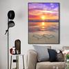 5D DIY Diamond Painting Beach and Sunset Cross Stitch Kit Mosaic Diamond Embroidery Rose Full Round/Square Drill Home Decoration