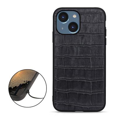 Для iPhone 15 Пылезащитный Чехол для телефона из натуральной коровьей кожи+ТПУ+ПК Текстура крокодила Чехол для телефона