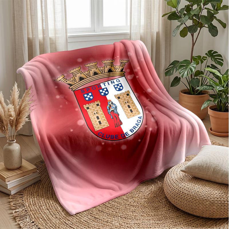 Braga FC Soft Flannel Fleece Blanket Lightweight Cozy Warm Throw Blanket For Sofa Bed Home Decor