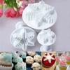 3Pcs/set Snowflake Cake Decorating Fondant Plunger Cutters Mould Spring Cookies Cake Decorating Baking Tools Kitchen Accessories