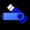 Y-FRUITFUL 128 ГБ Синий Металлический Поворотный USB-накопитель