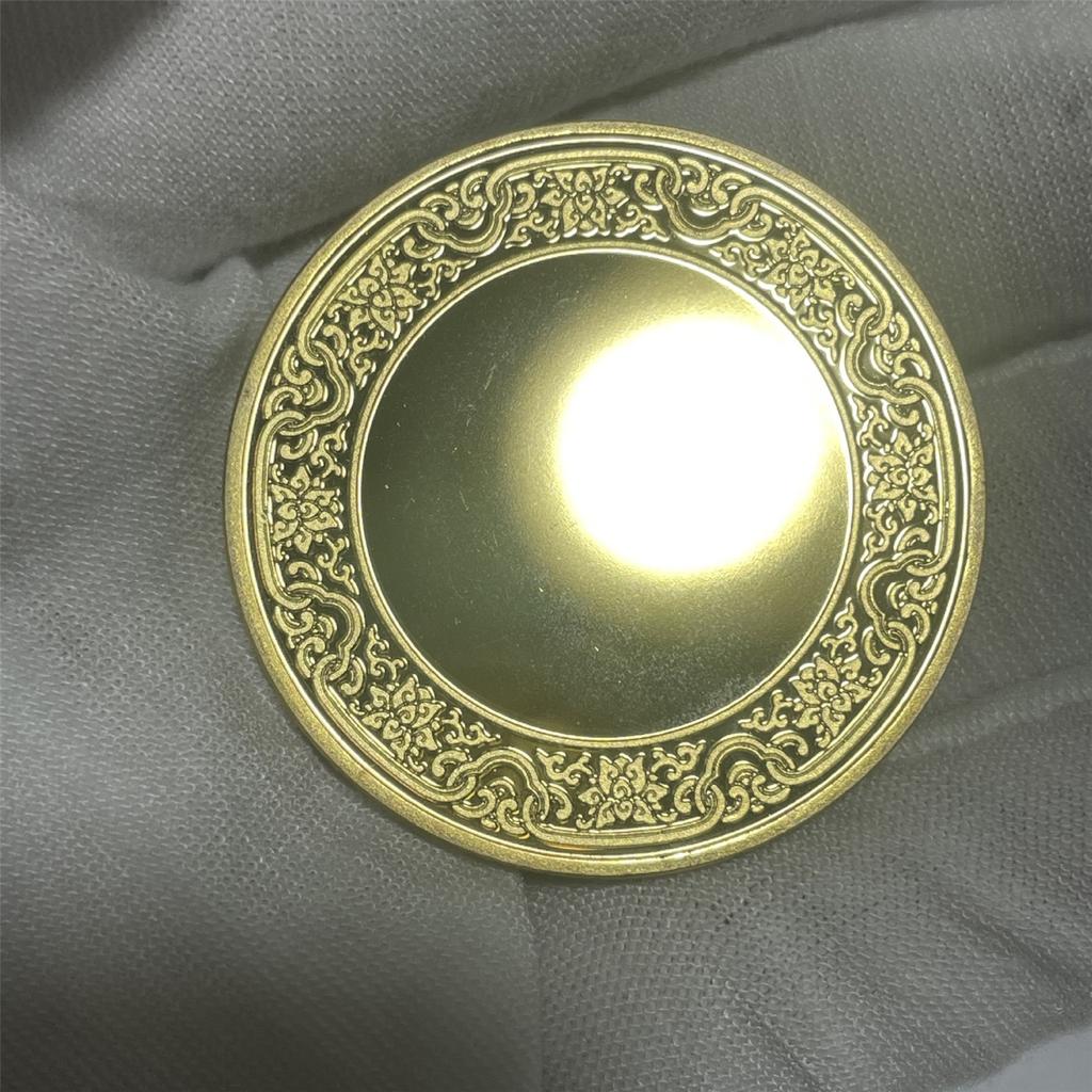 Набор из 10 чистых монет для гравировки 40 мм, цельнометаллических с покрытием, монеты с цветочным краем и защитной коробкой для персонализированных поделок