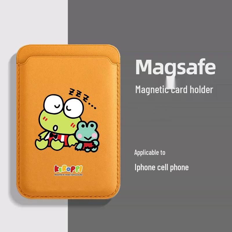 Кожаный держатель для карт MagSafe для iPhone с большими глазами