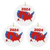 1/2/3/5 шт. Украшение на тему выборов президента США 2024 года, результаты выборов в штате США, рождественское украшение на елку, памятный подарок для сторонника
