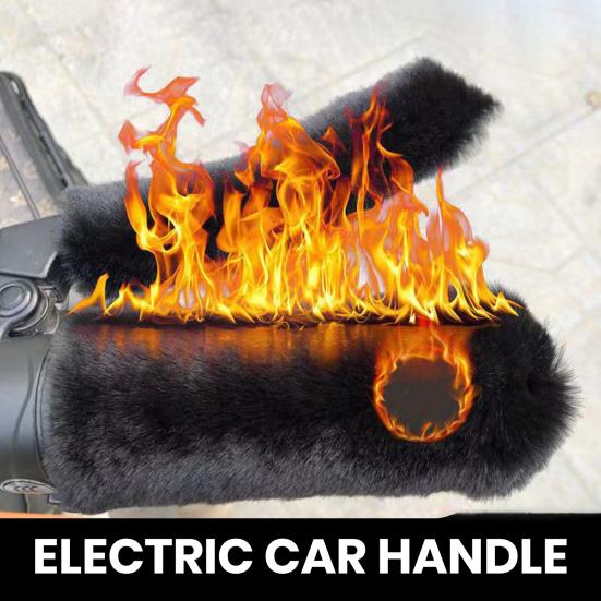 1 комплект зимней накладки на руль, мягкая на ощупь, толстый плюш, морозостойкая, противоскользящая, однотонная, универсальная, моющаяся накладка на руль мотоцикла