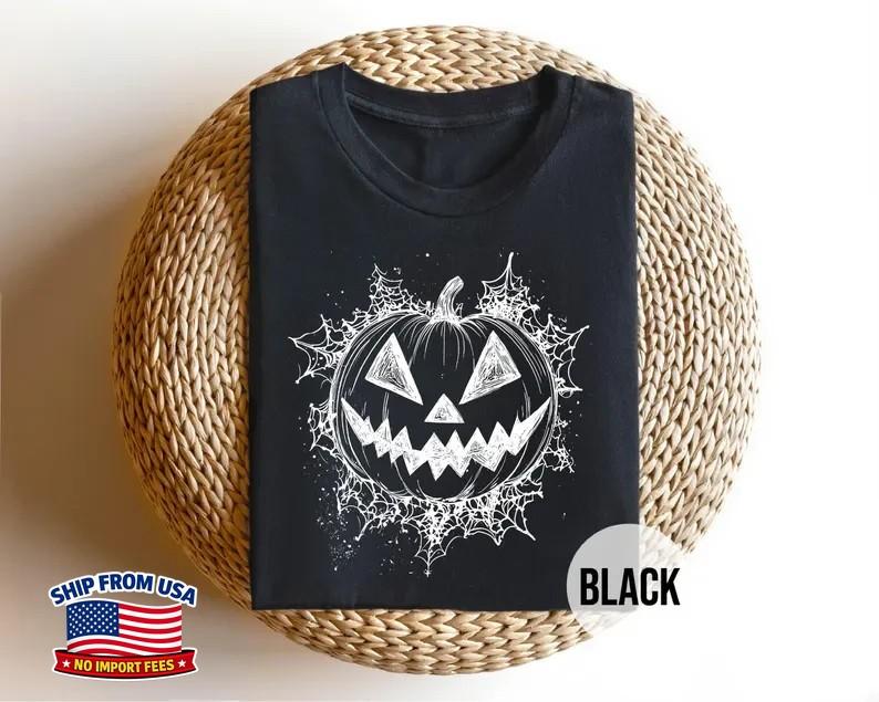 Scary Pumpkin Halloween Shirt, Jack O Lantern Tee, Horror Pumpkin Shirt, Gothic