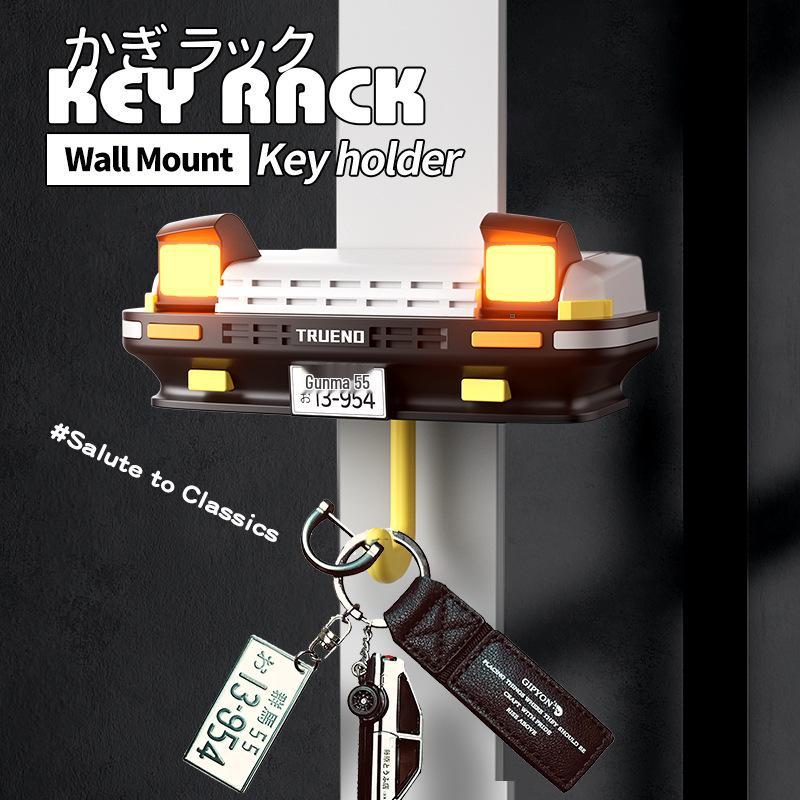 AE86 Pop-Up Headlight Key Hook: Decorative Wall Hanger & Creative Toy Car Model