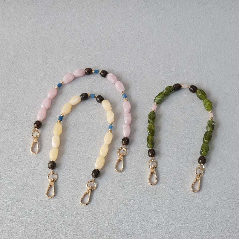 Новый Модный Бутик Женская Сумка Аксессуар Бежевый Бисероплетение Цепи Милый Акриловый Роскошный Ремешок Женская Элегантная Сумка Акриловая Ручка Цепь