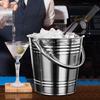 Ice Bucket Beer with Handle Metal Pail Beverage Tub for Family Gatherings Bar Accessories