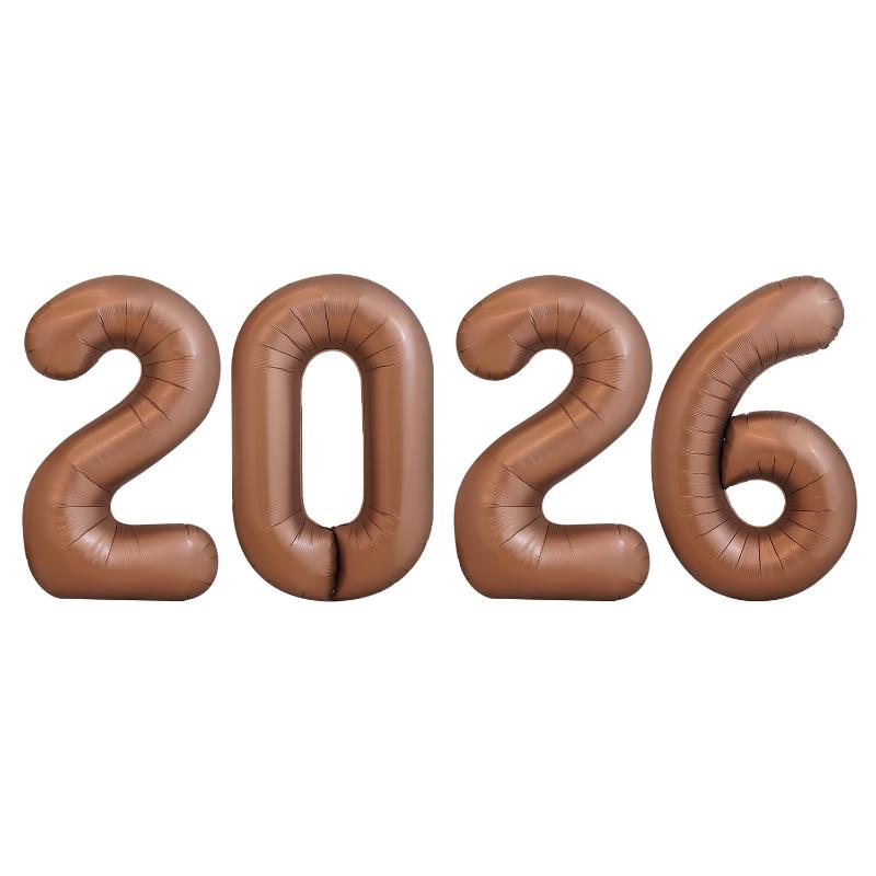 2026 Цифровые фольгированные шары С Новым годом Вечеринка Украшение Реквизит для фотобудки Принадлежности Рождественский домашний декор Navidad 2026