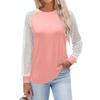 Women's  Long Sleeve  T Shirts Round Neck Lace Tops  Casual Blouses Trendy  Fashion Top
