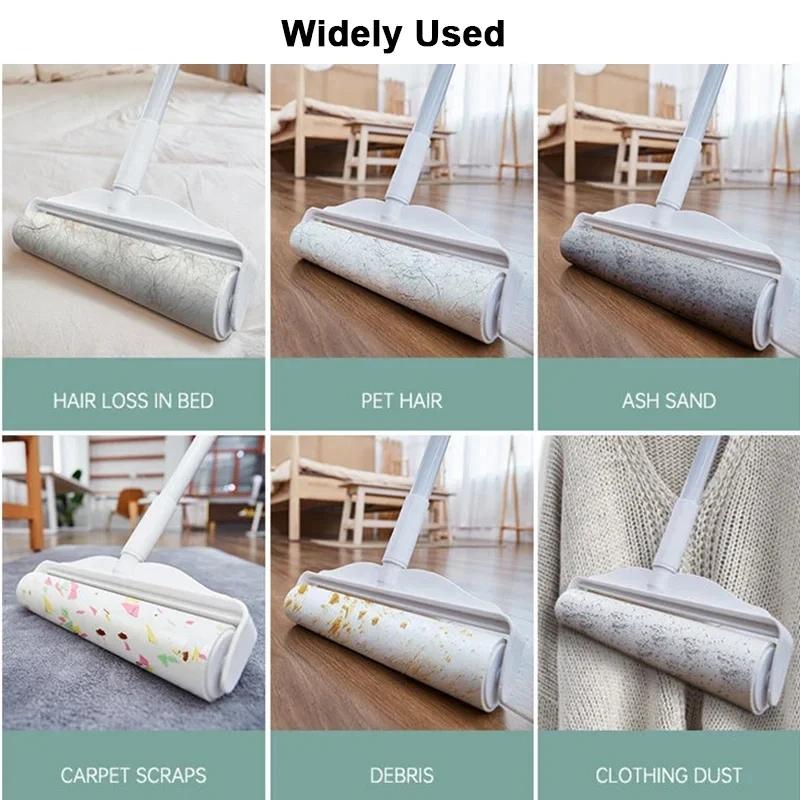 Pet Hair Remover Long Handled Cotton Roller Suitable for Wide Adhesive Cleaning of Sofas and Carpets, Easy To Tear