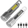 5000lm Super Bright LED Flashlight USB LED Flashlight Telescopic Zoomable Camping Lantern Work Lights Outdoor Torch Emergency Lighting