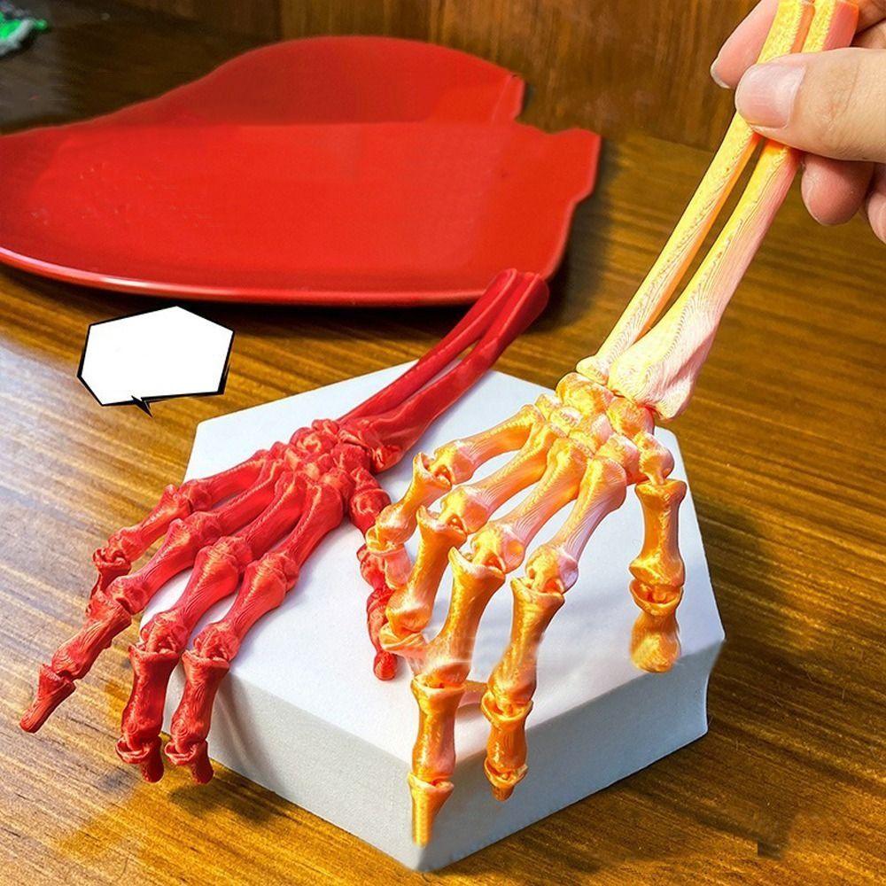 3D Printed Movable Joint Skeleton Claw Flexible Human Skeleton Palm Model Home Desktop Decor
