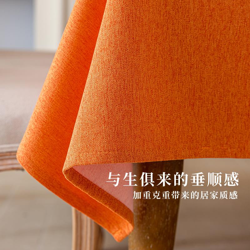 Faux Linen Rustic Reusable Rectangular Table Cloth Cover for Dining Waterproof Waterproof No-wash Dust-proof Coffee Table Cloth