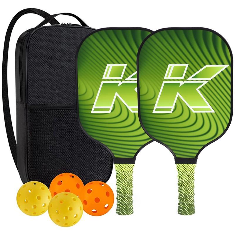 USAPA Certified Glass Fiber Pickleball Paddle Set 10MM Thick PP Core With Triangle Bag