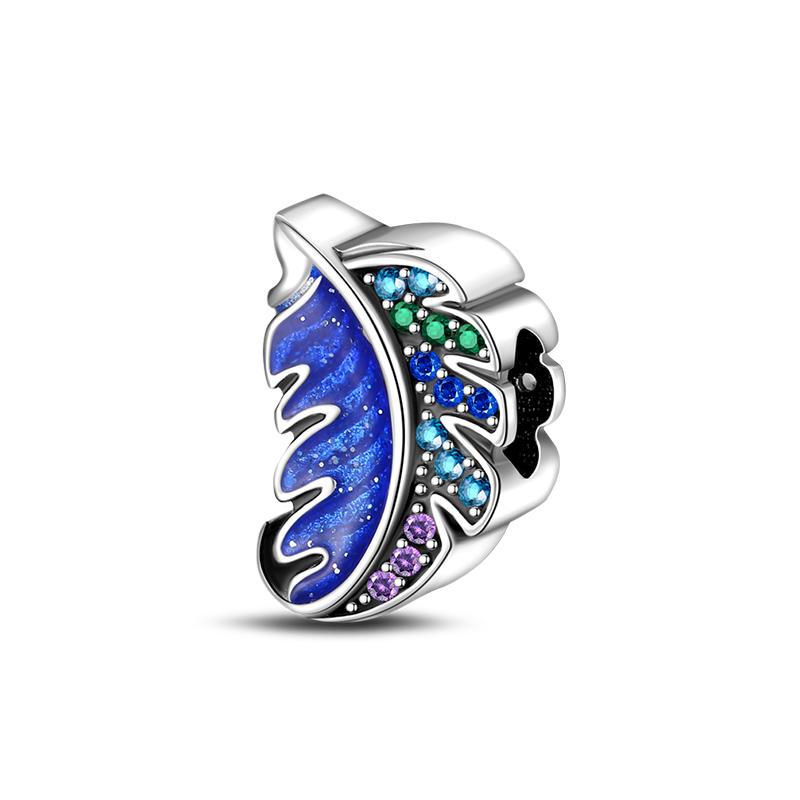 Fine Charms 925 Silver Color Feather Butterfly Magical Mask Charms Beads Fit Diy 925 Bracelet Fine DIY Jewelry Gift