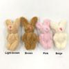 5pcs 4.5cm 6cm 5-color Soft Mini Joint Rabbit Pendant Plush Bunny For Keychain Bouquet Toy Doll DIY Ornaments Gifts