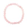 Bracelet - Madagascar - Rose Quartz AAA - 6mm Beads - Length 18cm - Elastic