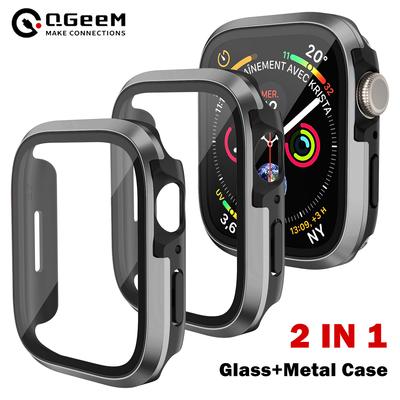 Стеклянный + металлический чехол для Apple Watch S9 S10 Ultra 49 мм, аксессуары, защитный бампер, закаленный чехол для iwatch series 8 7 se 45 мм 41 мм 44 мм 40 мм