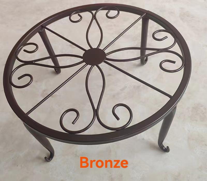 Металлические подставки для растений в горшках с поддоном для комнатных и уличных растений, держатель для цветочного горшка 9 дюймов, подставка для цветочного горшка
